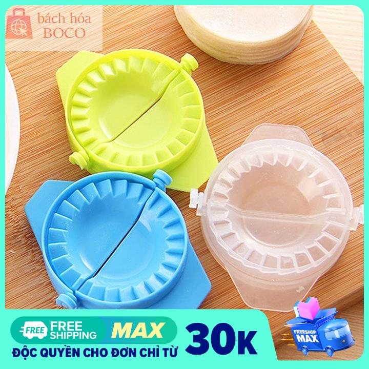 Combo 4 khuôn làm bánh xếp, bánh tai vạc, sủi cảo, hoành thánh nhựa cao cấp đường kính bánh 7.5cm