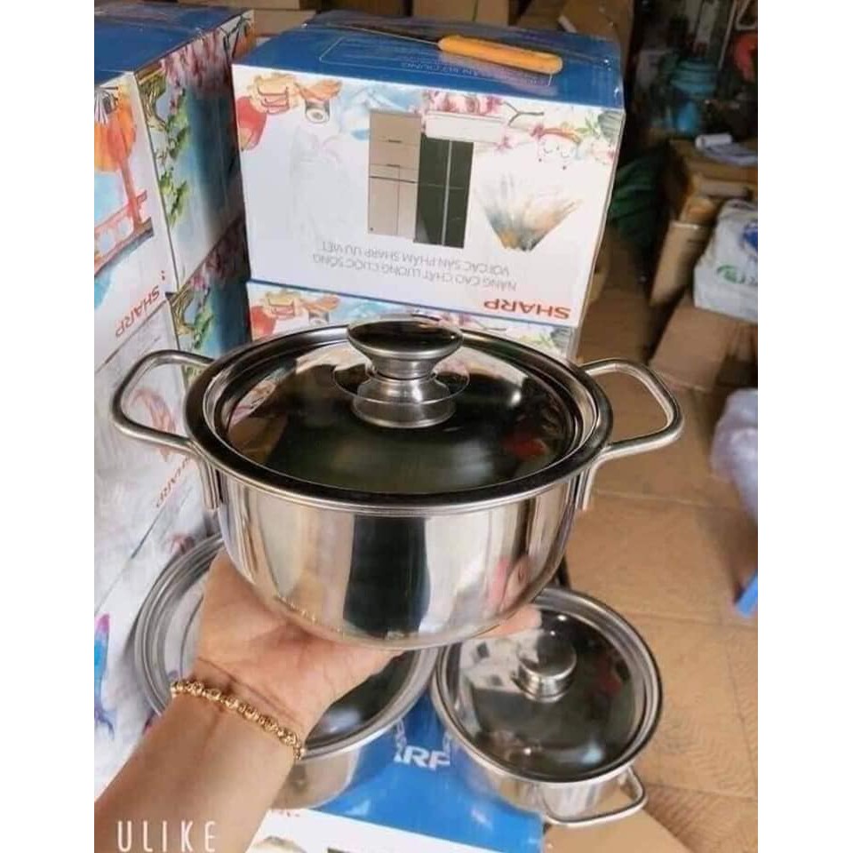 Bộ nồi shap 3 cái về đầy nhà luôn - Xả hàng Giá Buôn