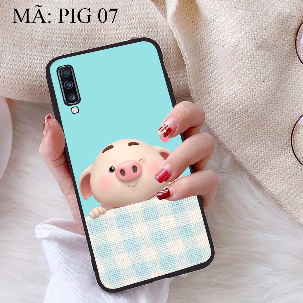 [HCM]Ốp lưng iCase dành cho Samsung Galaxy A70 viền dẻo TPU BST Pig Cute