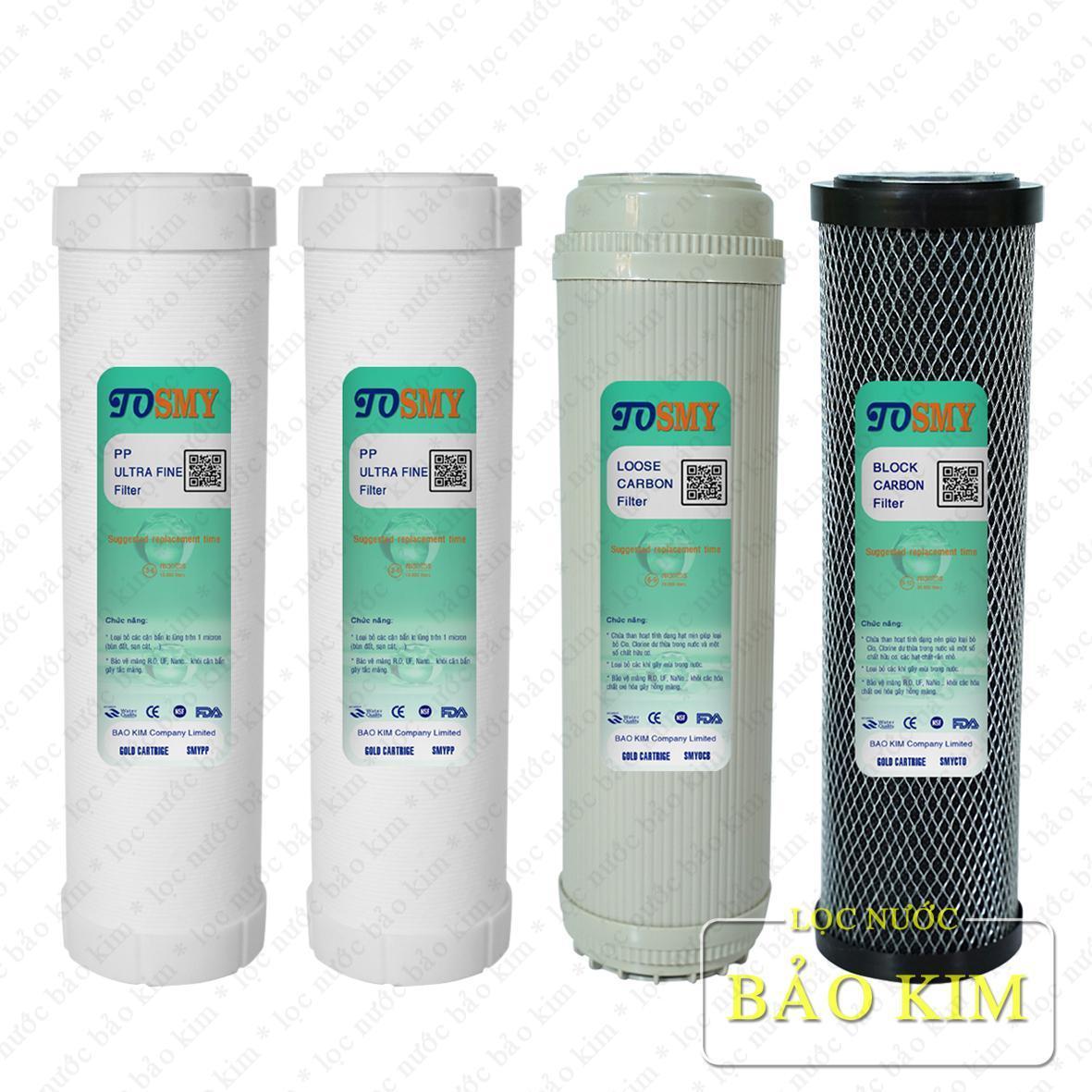 Bộ 4 lõi lọc số 123 smy 10 inch