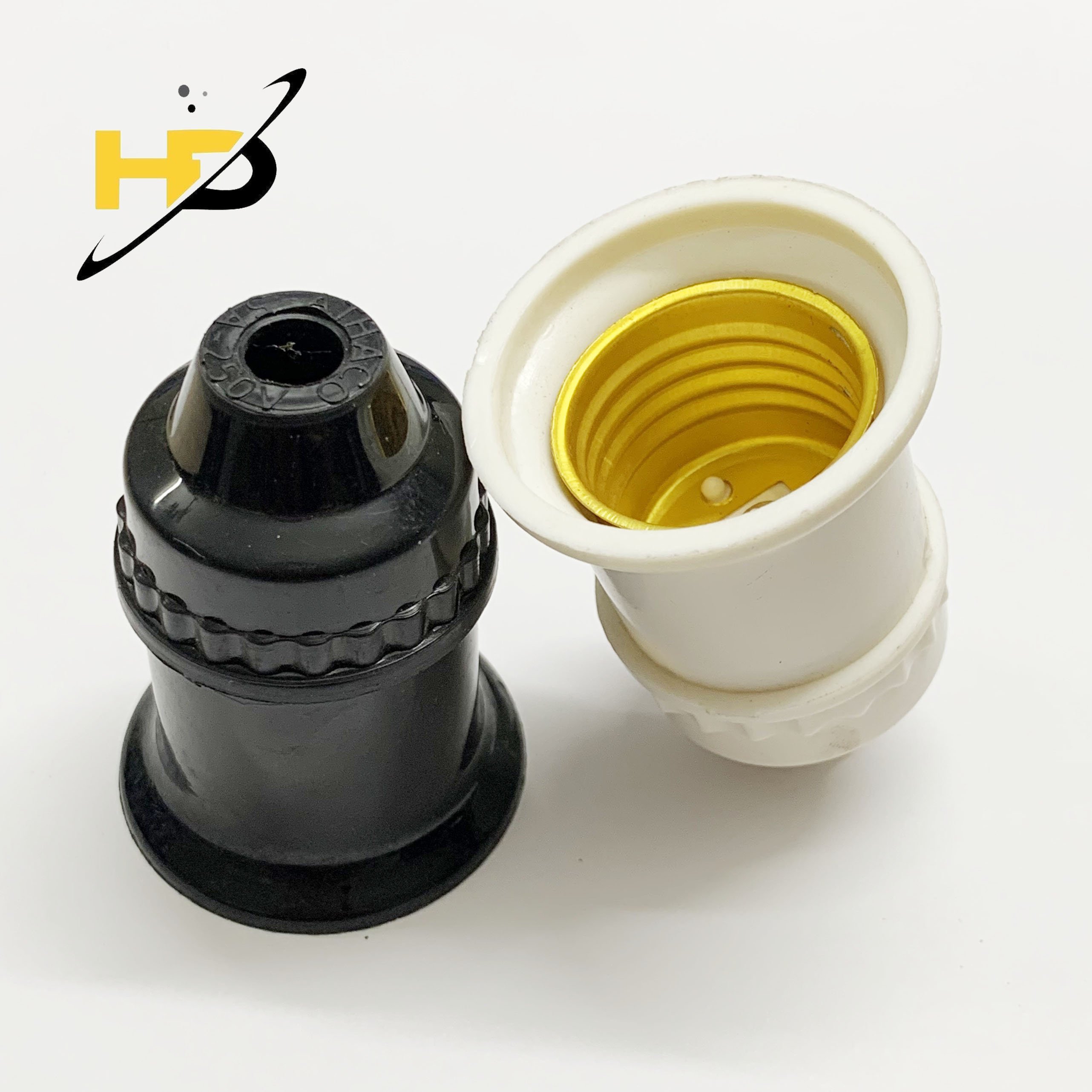 Đui đèn xoáy thẳng e27 treo thả 2 màu trắng/đen chống cháy thông dụng