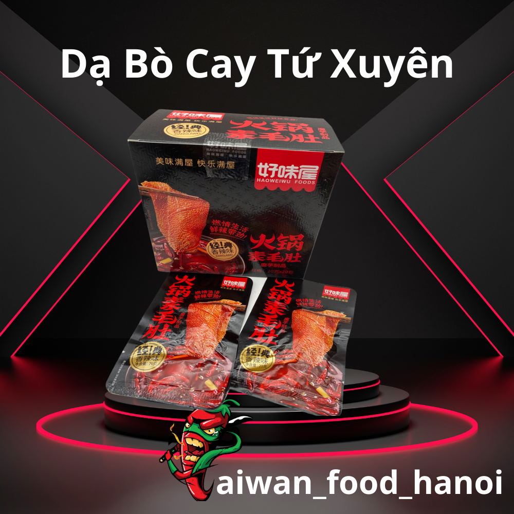 Dạ bò cay trùng khánh - dạ bò cay tê trung quốc - dạ bò ăn vặt nội địa trung - gói 20g - taiwan foods