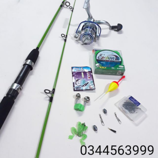 Bộ cần câu máy shimano 2 khúc 1m65, 1m8, 2m1, 2m4, 2m7 kèm máy và phụ kiện