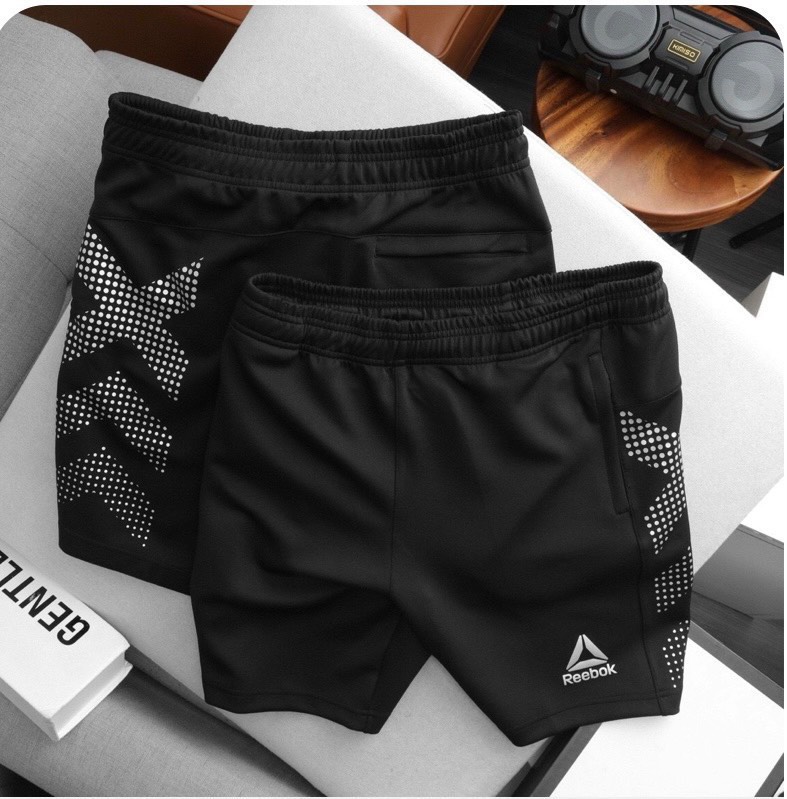 Quần short thể thao. gym nam thiết kế độc đáo thun poly co giãn 4 chiều