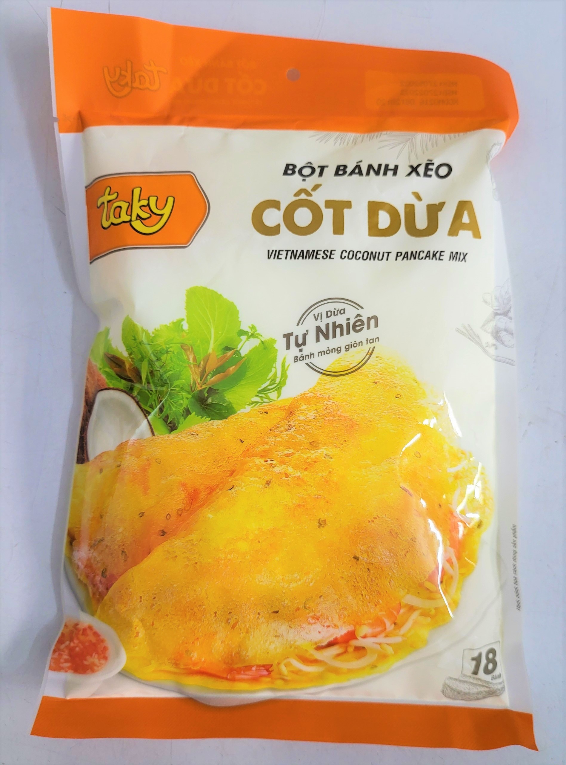 Túi 500g BỘT BÁNH XÈO CỐT DỪA VN TÀI KÝ Vietnamese Coconut Pancake mix