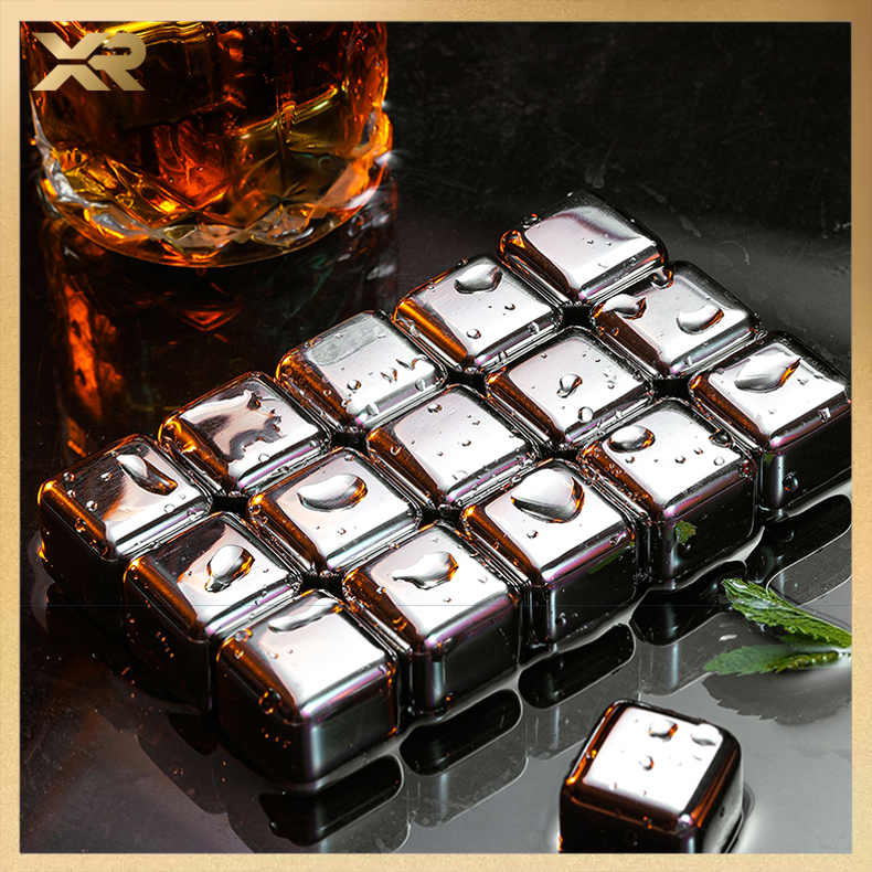 Đá vĩnh cửu không tan 1 hộp 4/6/8/12 viên đá inox304 lạnh vĩnh cửu dùng tiện lợi tặng cây gấp đá xr