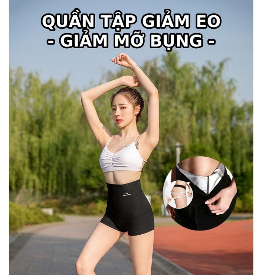 Quần Đùi Tập thể thao Đốt Cháy Mỡ Bụng Giảm Eo Siêu Hot