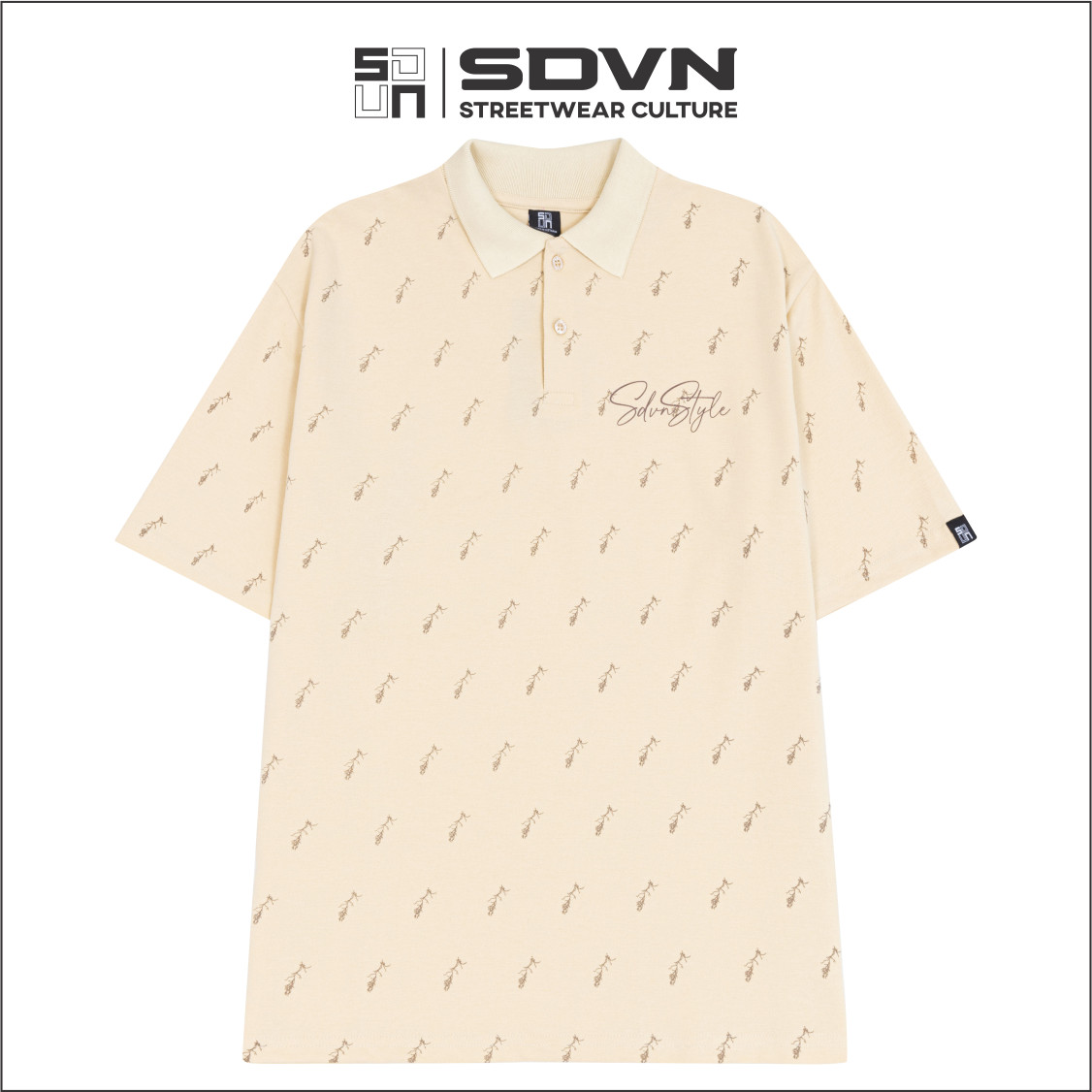 Áo Thun POLO Unisex Form Rộng - Brand Chính Hãng SDVN - LIGHTNING