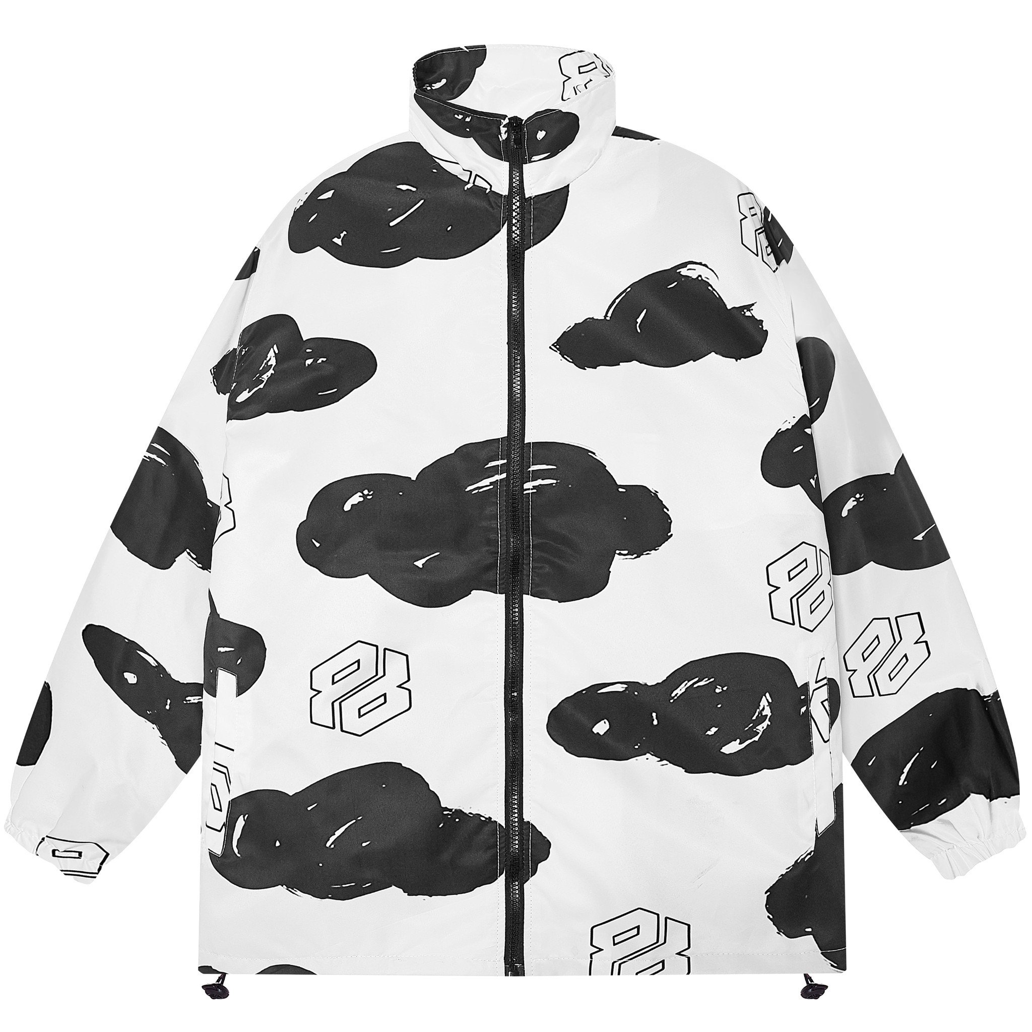 PARADOX Áo khoác dù dây kéo SKY PUFFY ZIP OVER-PRINTED JACKET