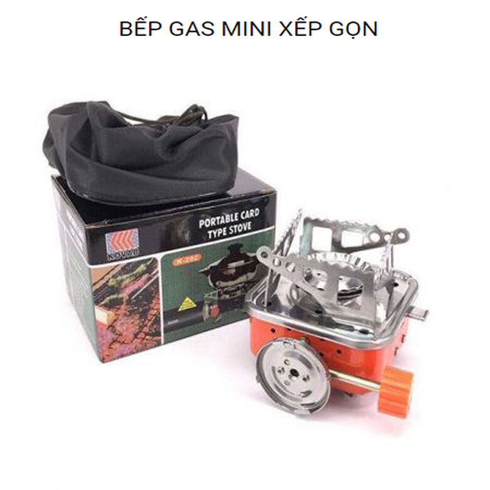 Bếp gas mini du lịch xếp gọn hợp kim chống gỉ - Bếp ga mini dã ngoại, du lịch, cắm trại - Nhỏ gọn, tiện lợi, dễ dàng sử dụng