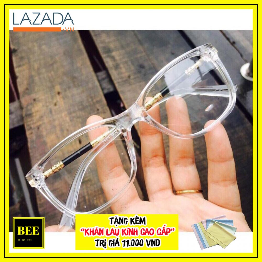 [HCM]Kính thời trang nữ BEE213 giả cận gọng LV hàn quốc cực đẹp + TẶNG KÈM KHĂN LAU MẮT KÍNH CAO CẤP TRỊ GIÁ 11K