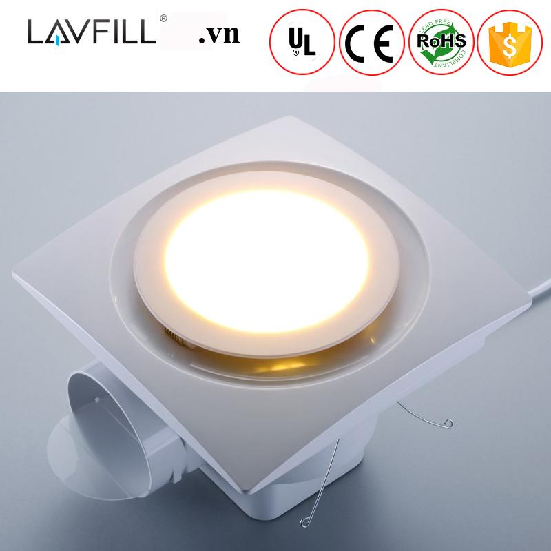 Quạt thông gió, quạt hút gió âm trần-ốp trần có đèn LED LAVFILL LFCV-12D-5