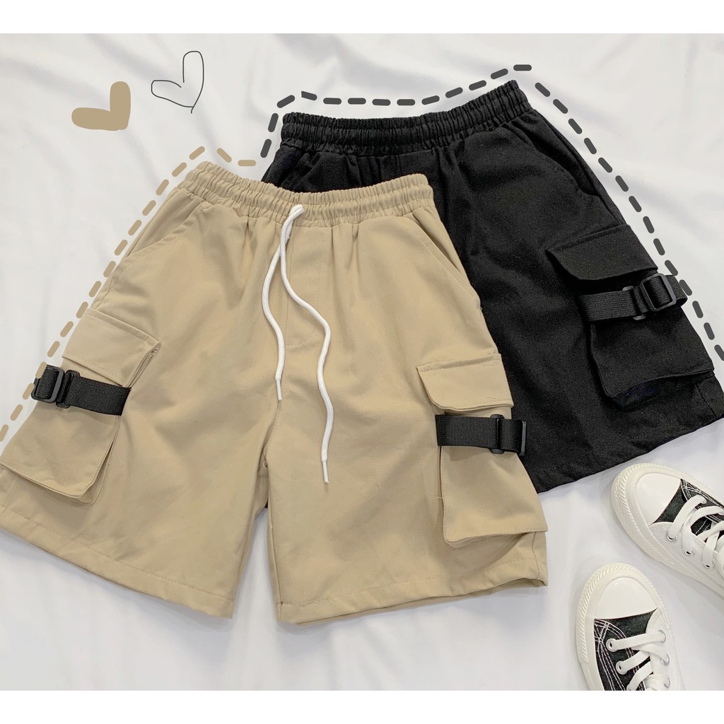 Quần Short Kaki Phối Khóa PACI SHORT Unisex