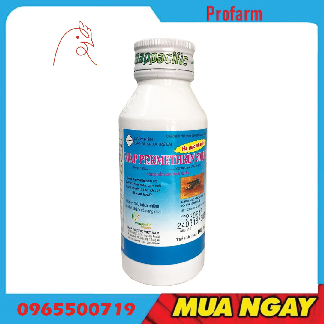 Thuốc diệt muỗi map permethrin 50ec chai 100ml hiệu quả