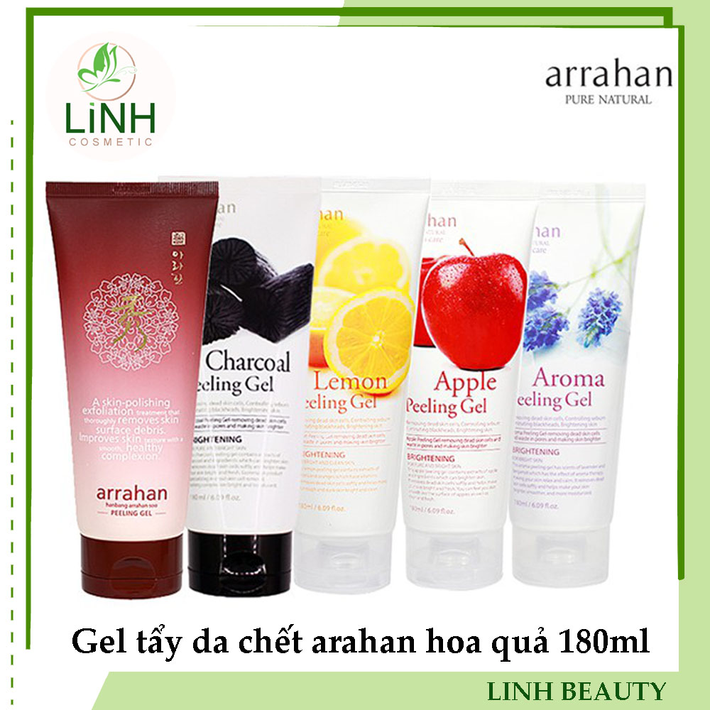 Gel tẩy da chết arahan- hoa quả và than