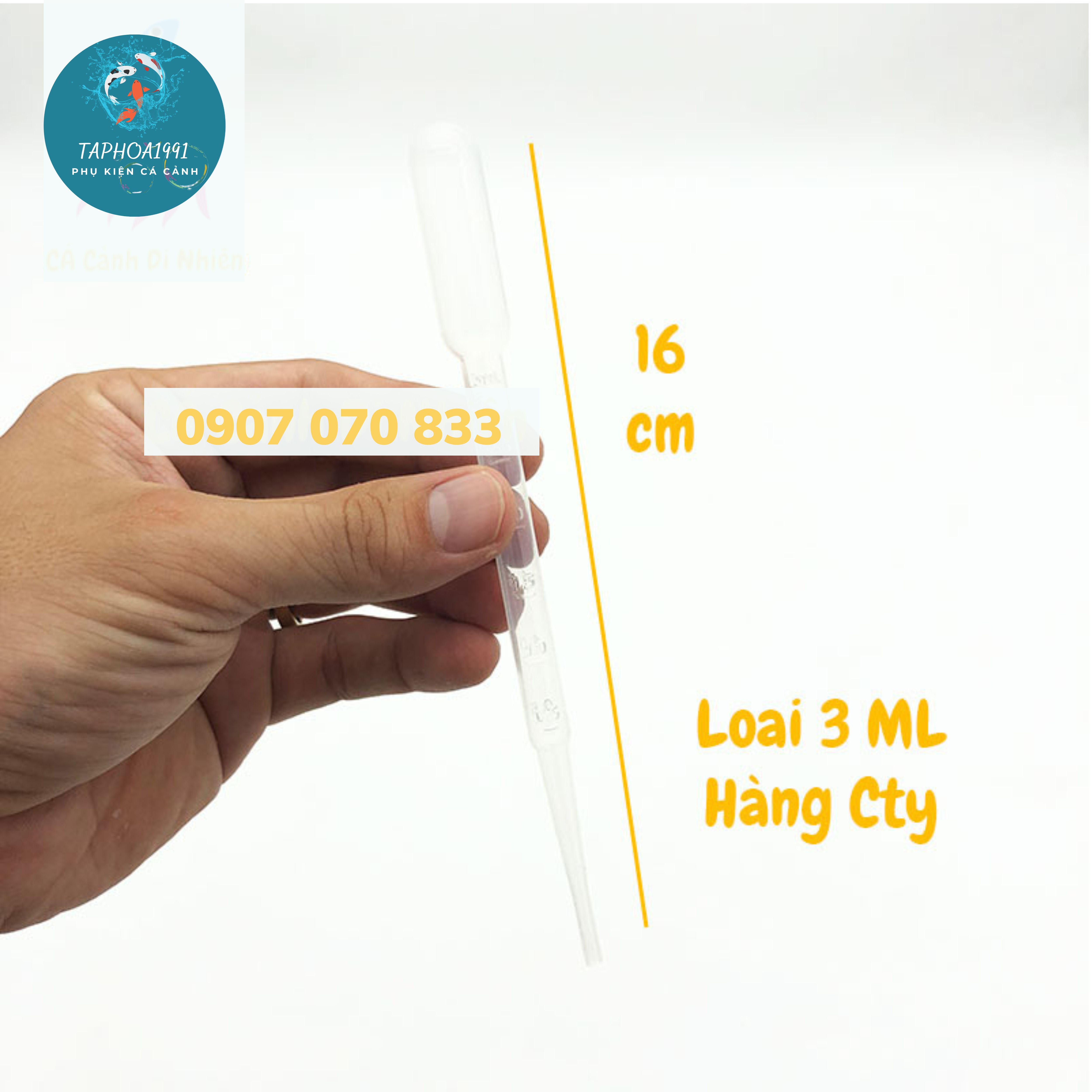 Ống hút artemia, hút dung dịch thức ăn cho cá loại 3ML
