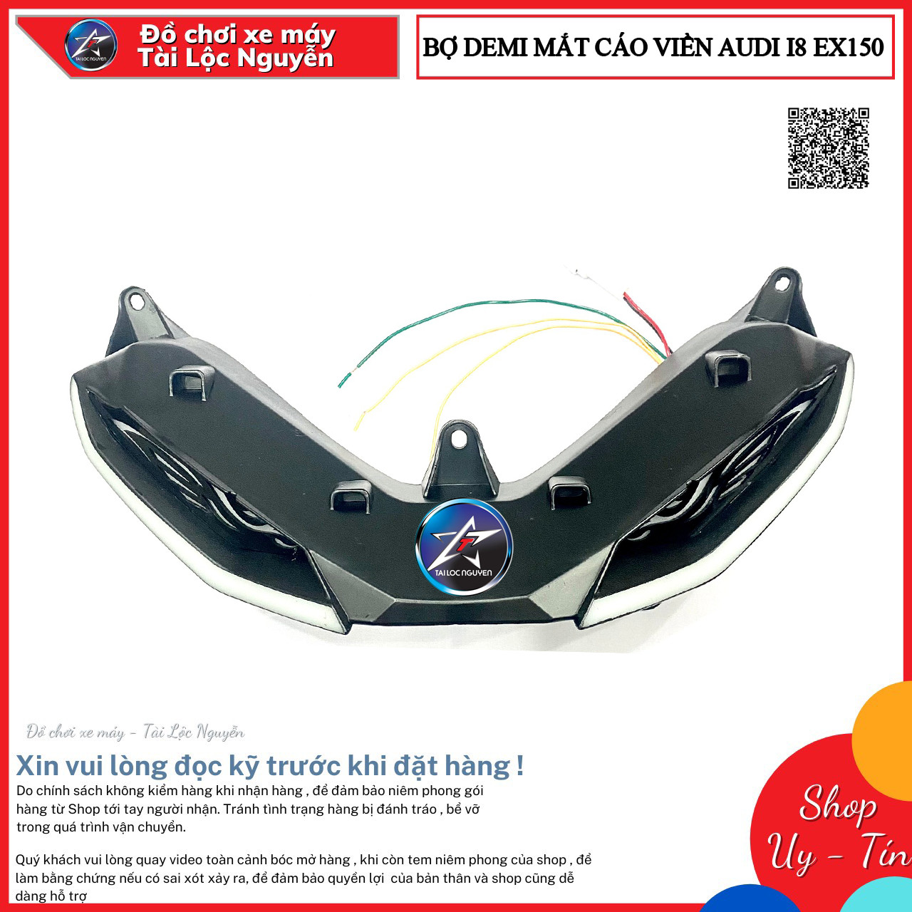 Bợ demi mắt cáo/ mắt cú viền audi i8 exciter 150 ex150