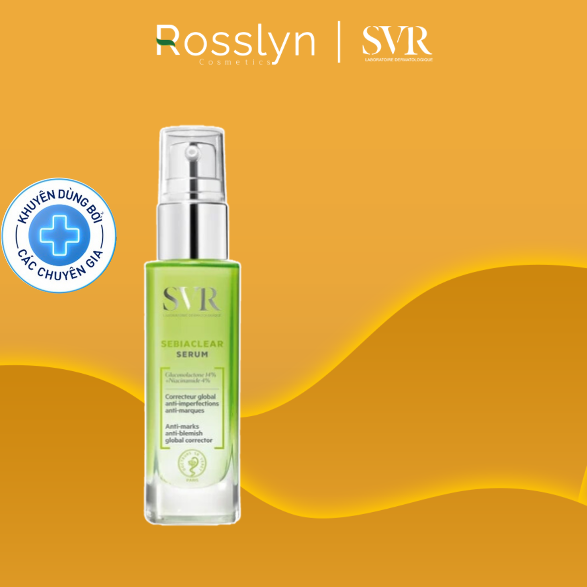 Serum svr tinh chất chăm sóc da, hỗ trợ giảm mụn mờ thâm sebiaclear serum 30ml rosslyn