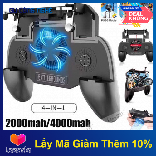 Tay Cầm Chơi Game - Quạt Tản Nhiệt Kiêm Sac Dự Phòng - Pubg Ros Ff