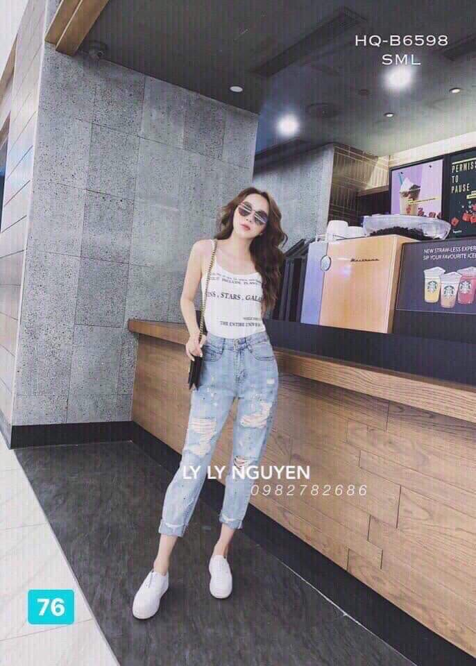 Quần beggy nữ rách thời trang tynafashion ms136