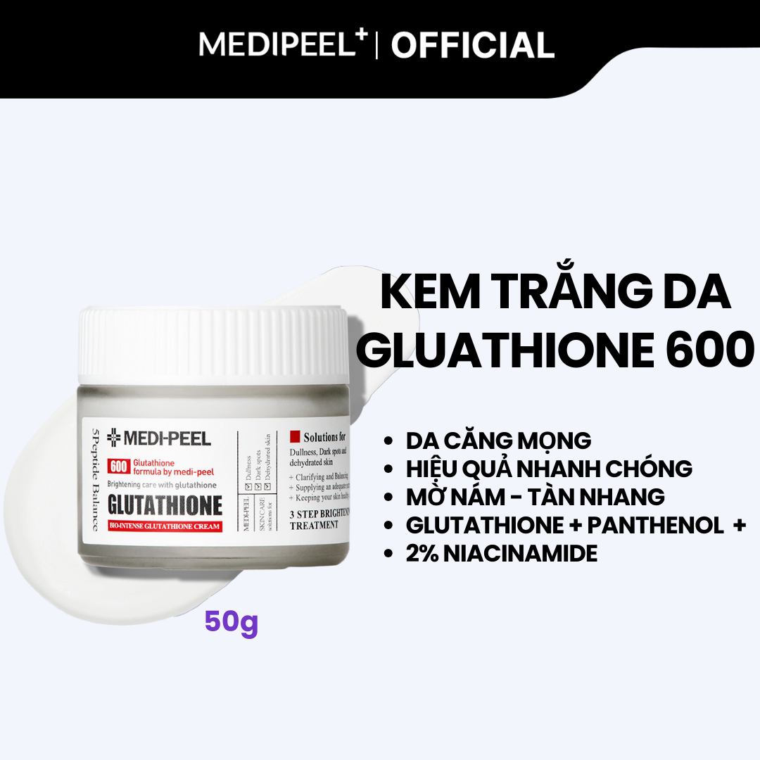 [medipeel official] bio-intense glutathione white cream (trắng da, sáng da, căng mọng ẩm mượt, kem dưỡng da làm trắng da, kem trẻ hóa, kem glutathione 600, kem medipeel, kem niacinamide, whitening cream)niacinamide,