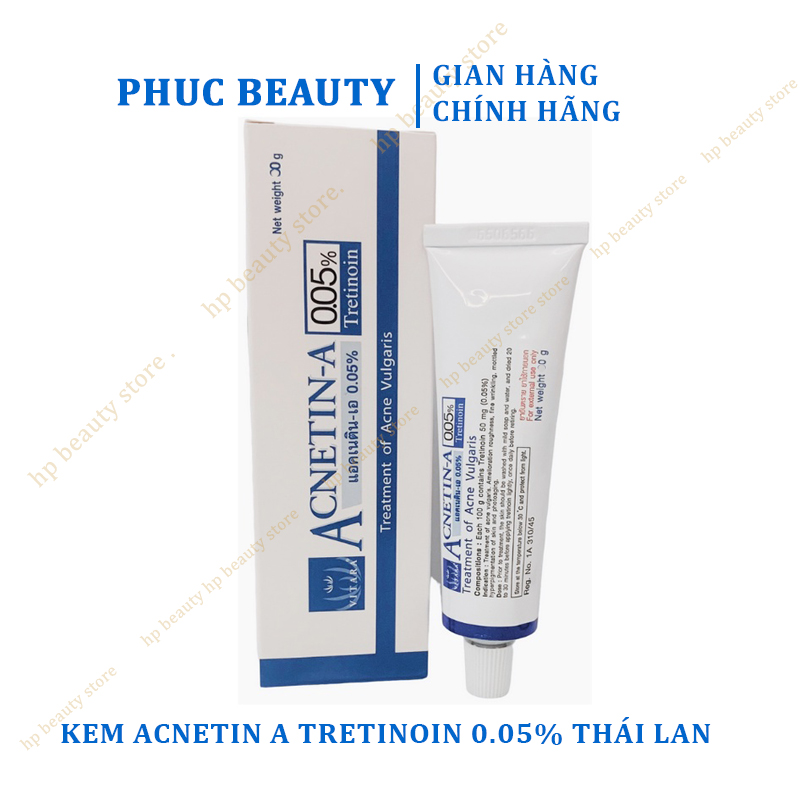 Kem Vitara Acnetin A Tretinoin 0.05% Thái Lan 10g giúp hết mụn trẻ hóa da