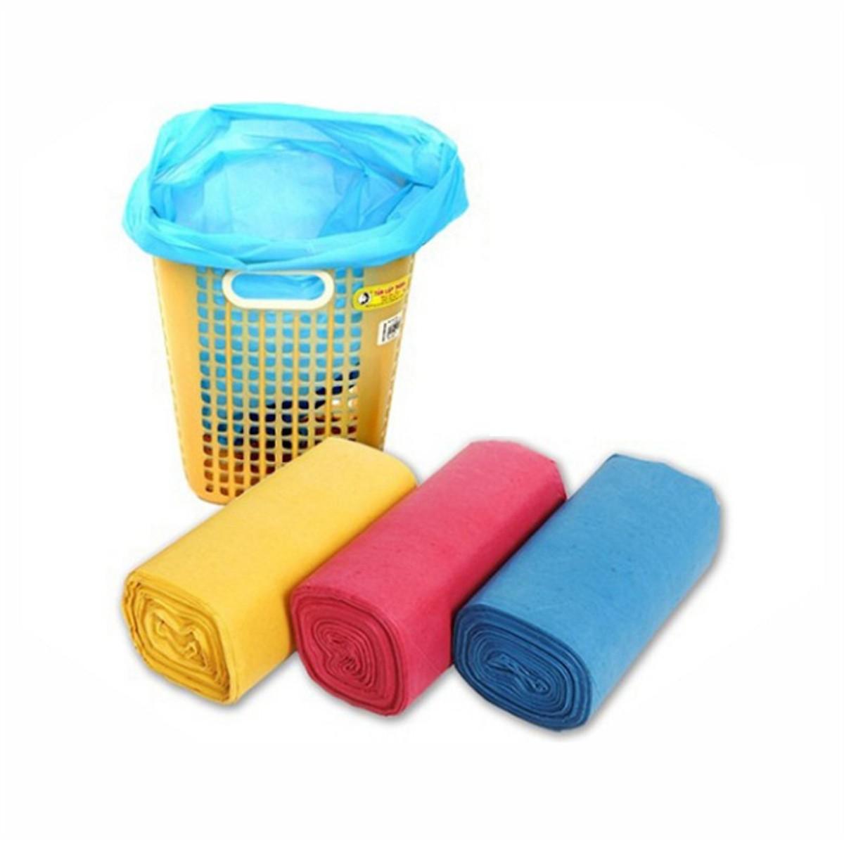 1 Kg túi đựng rác 3 cuộn khác màu size tiểu 45 x 55 cm