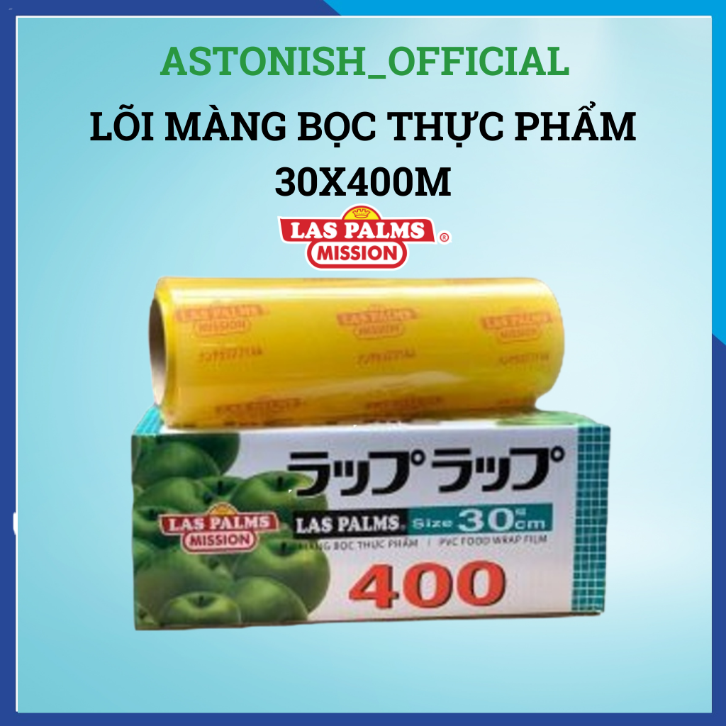 Màng bọc thực phẩm co giãn bám dính tốt dùng được cho lò vi sóng an toàn cho sức khỏe - Màng bọc las palms 30x400cm