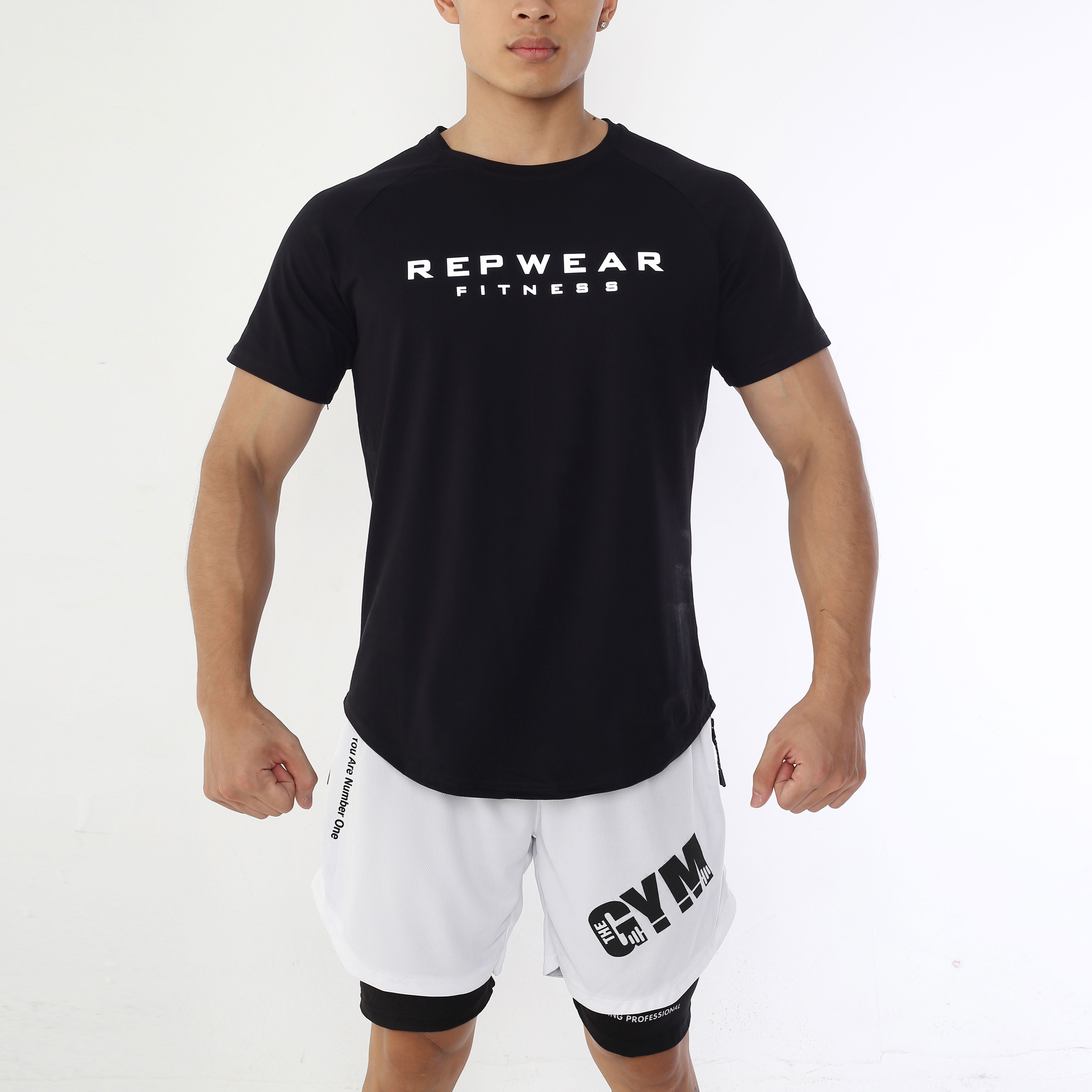 Áo Tập Gym Nam,Chơi Thể Thao Cộc Tay Repwear Chất Liệu Cotton Cao Cấp Thoáng Mát