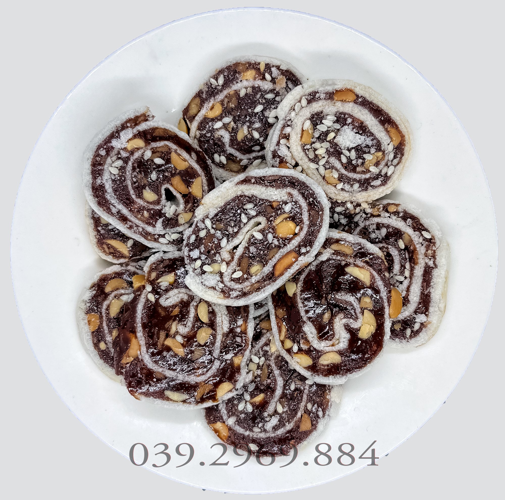 Kẹo chuối gừng đậu cuộn bánh tráng 250g/ 500g/ 1kg