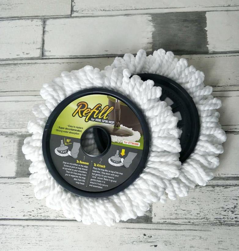 Bộ 2 bông lau thay thế của bộ lau nhà lock&lock mini mop etm498