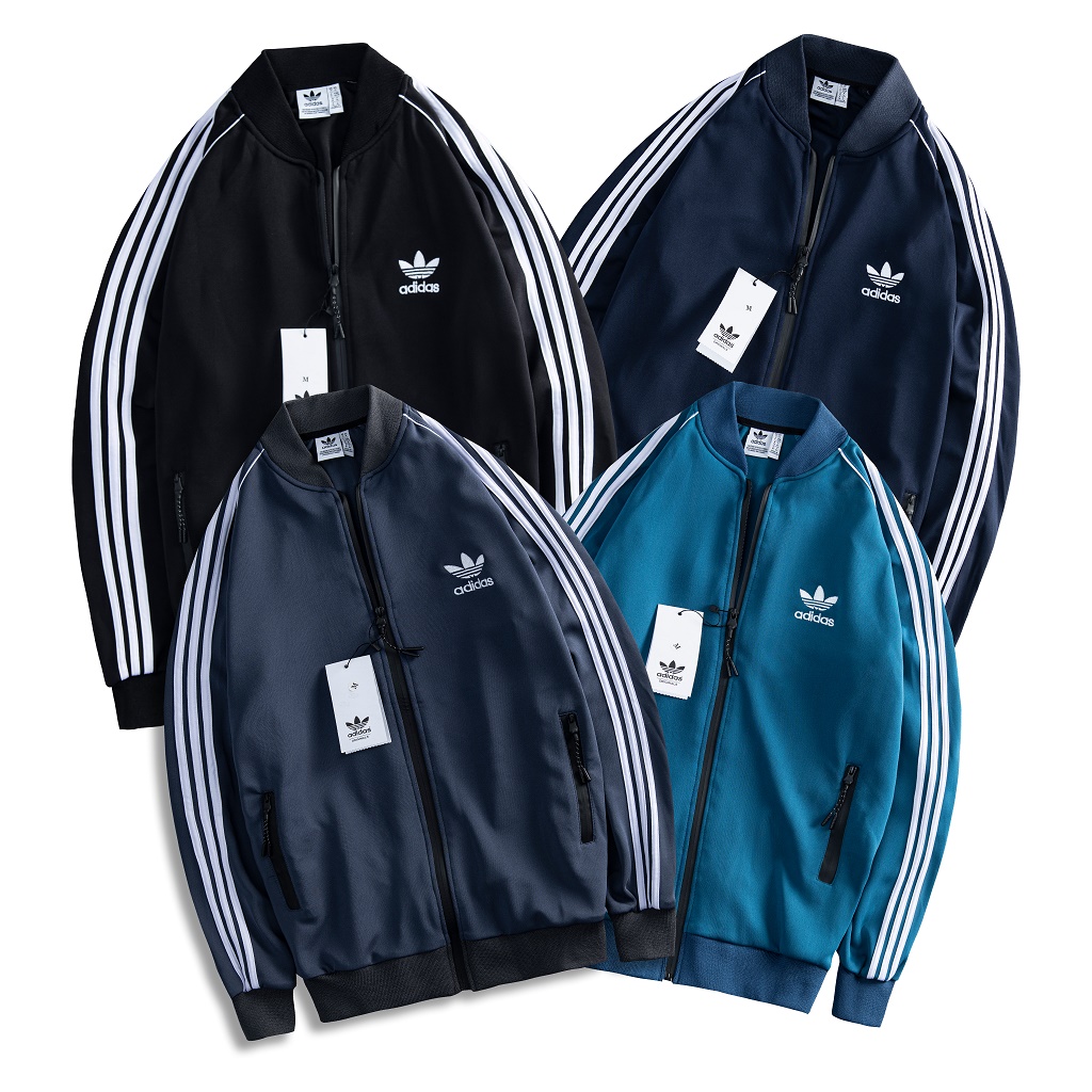 Áo khoác bomber thể thao nam vải thun nỉ dày co giãn khóa chống nước xịn xò stt20e
