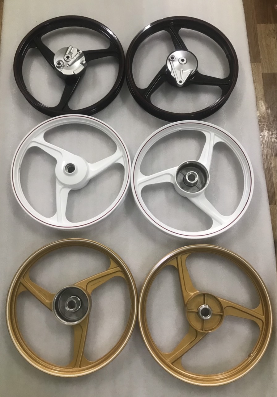 Mâm vành đúc 3 cây đùm-phanh cơ honda wave @ s rsx 110,blade 110,dream 110