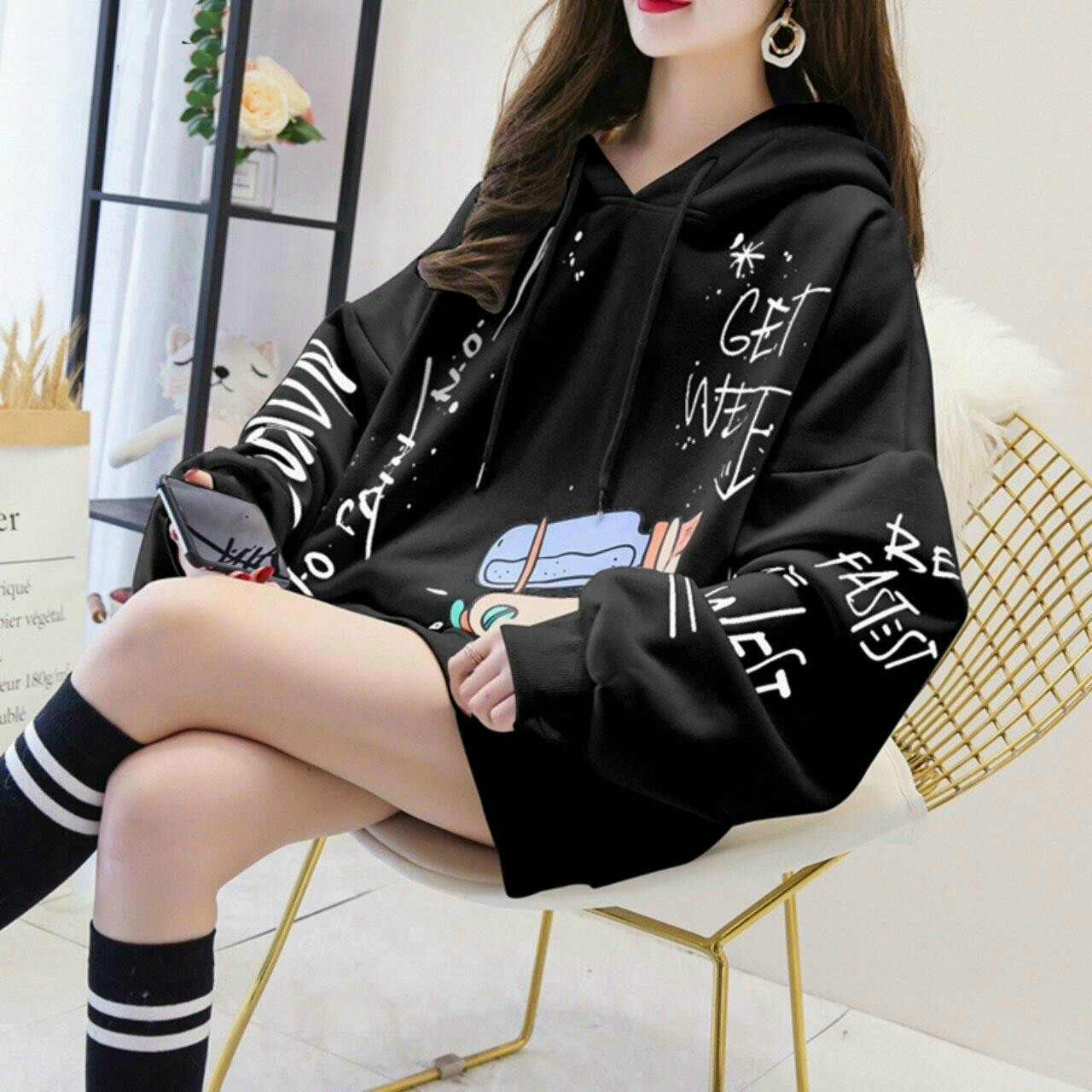 ÁO HOODIE THUN NỈ PE NAM NỮ MẶC OVERSIZE CHẤT VẢI DÀY MỊN CHO MÙA THU ĐÔNG ẤM ÁP TP