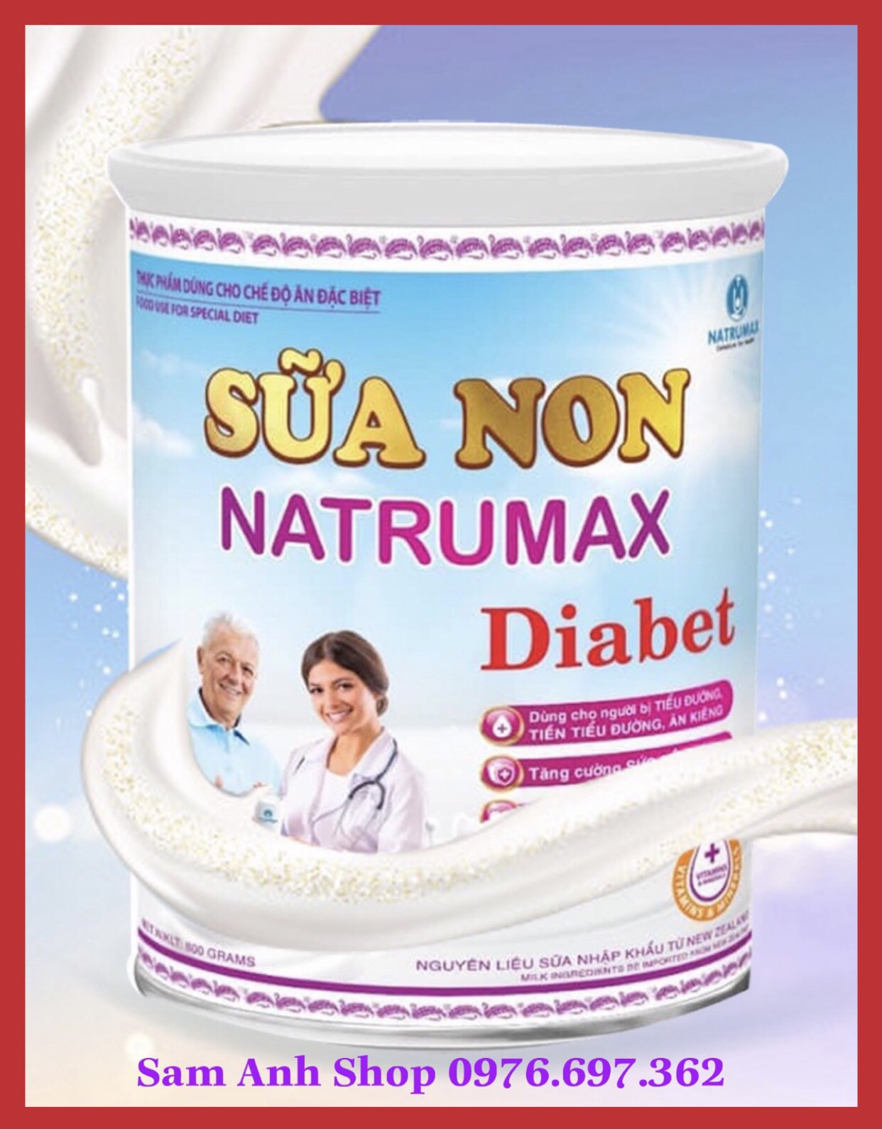 Sữa Non Natrumax Diabet dành cho người bị tiểu đường 800g. Lì xì Lên đến 200k