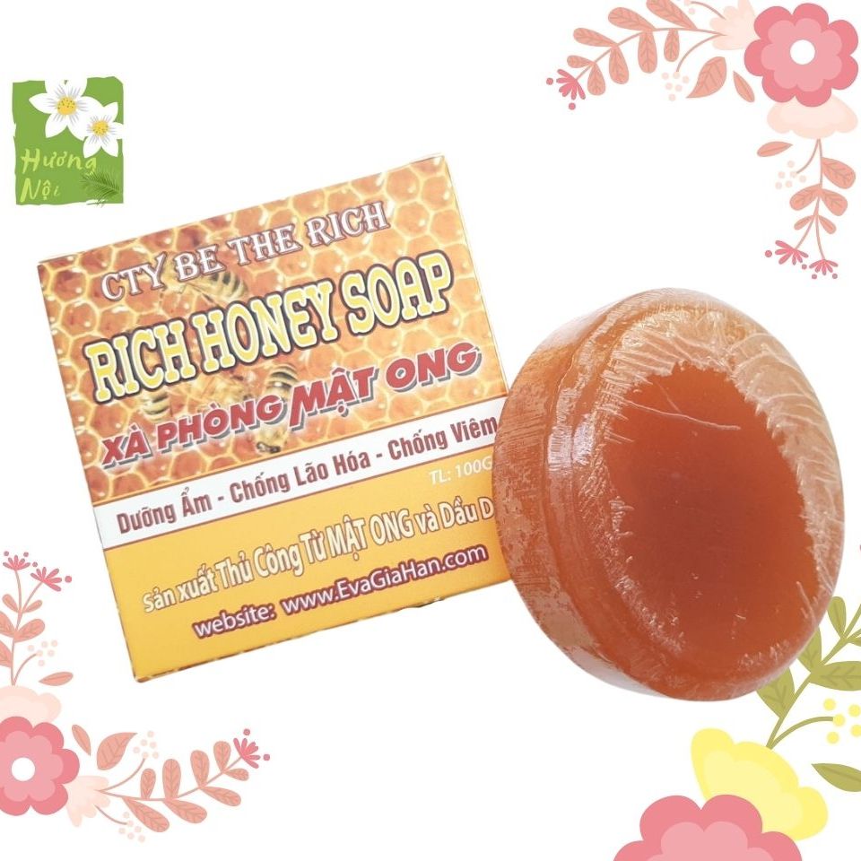 [HCM]Xà bông dừa - mật ong dưỡng ẩm dưỡng sáng giảm mụn 100g