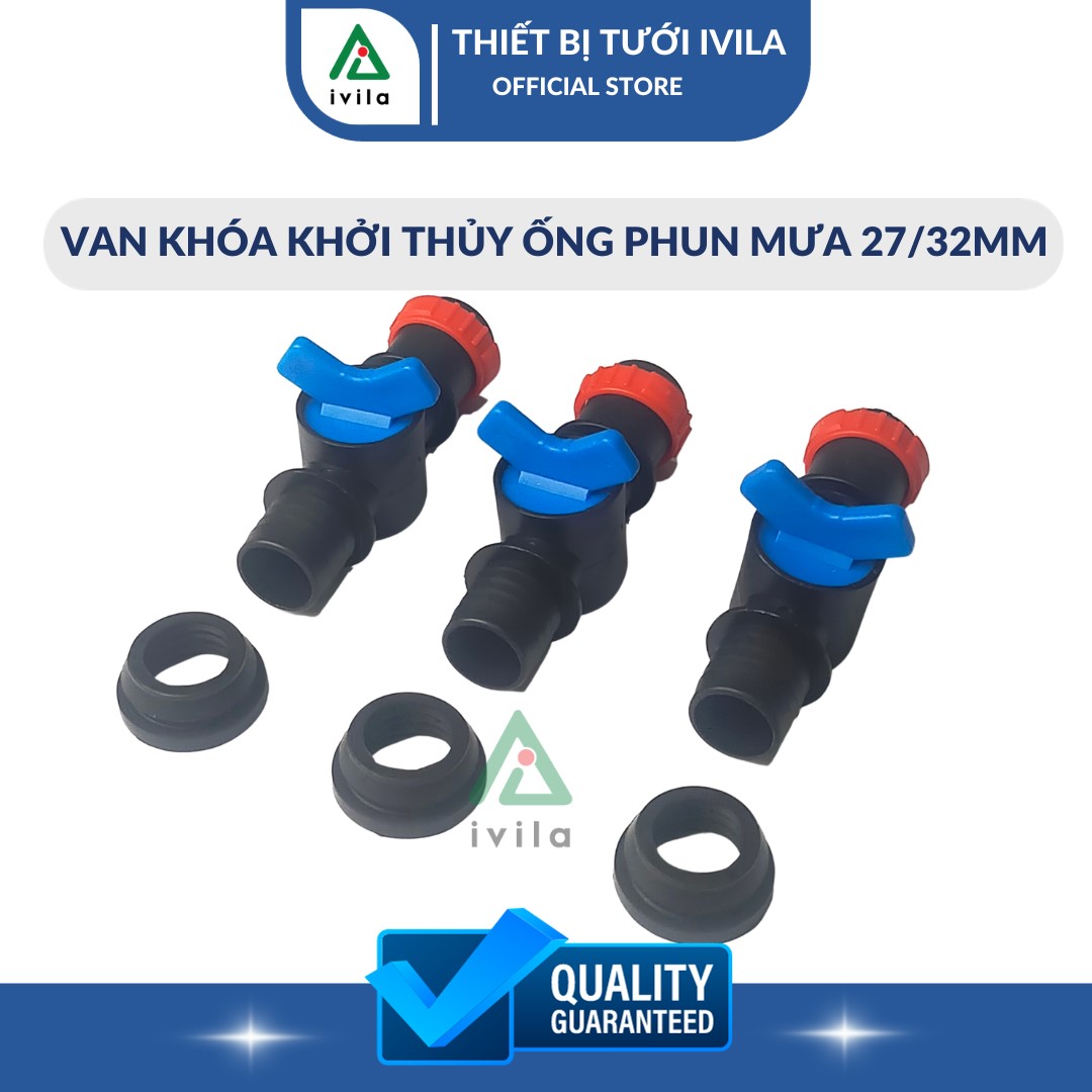 Combo 10 van khóa khởi thủy ống phun mưa ống phun mưa phi 25mm và 32mm