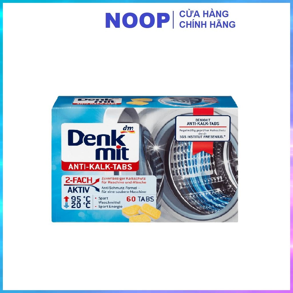 Viên tẩy lồng giặt denkmit hàng chính hãng đức, siêu sạch, hộp 60 viên