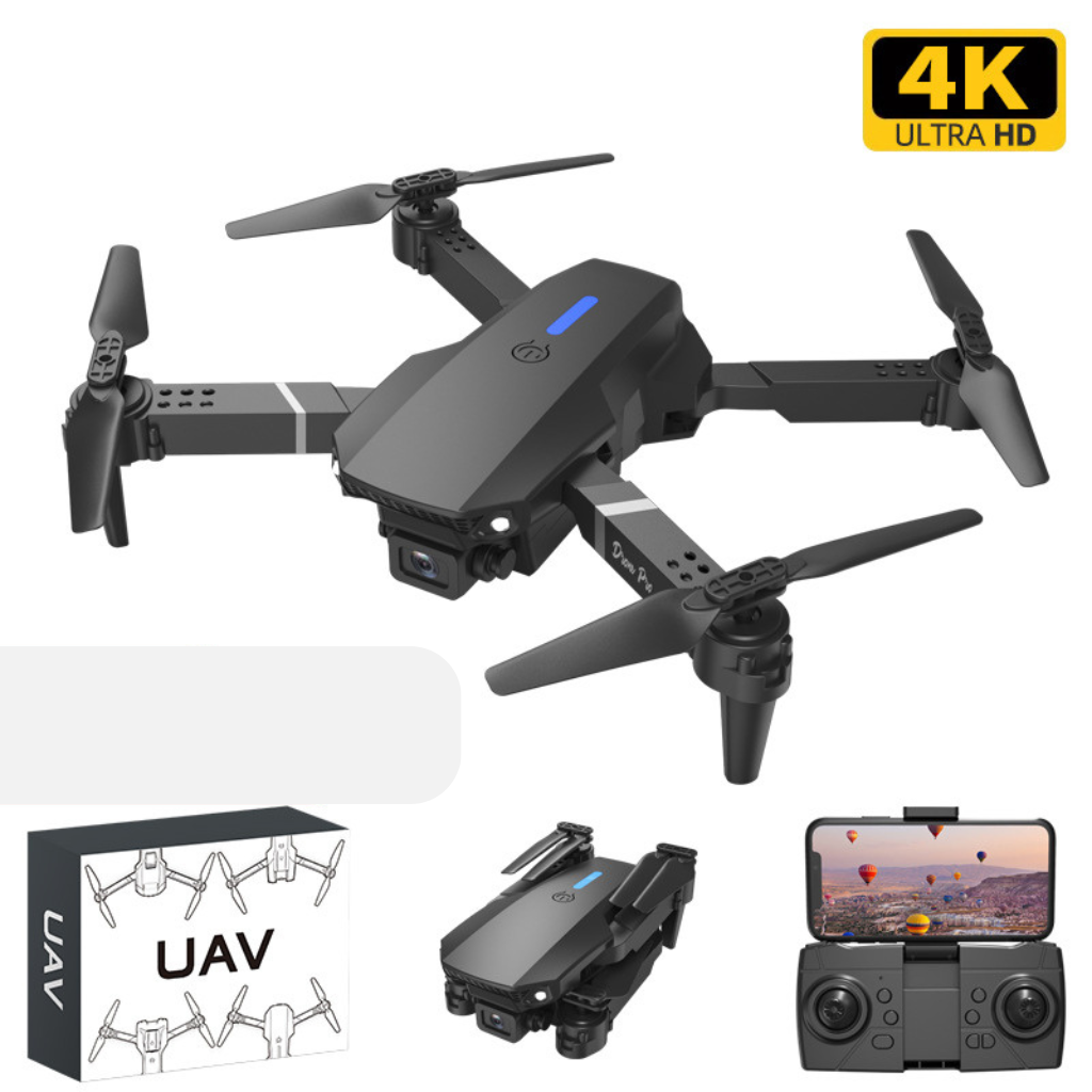 Máy bay điều khiển 4 cánh, Flycam E88Pro điều khiển từ xa có camera