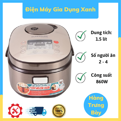 Nồi cơm điện tử Sunhouse mama 1.5 lít SHD8915 Hàng trưng bày Nồi cơm điện tử dung tích nồi 1.5 lít phục vụ tốt cho gia đình có từ 2 – 4 thành viên