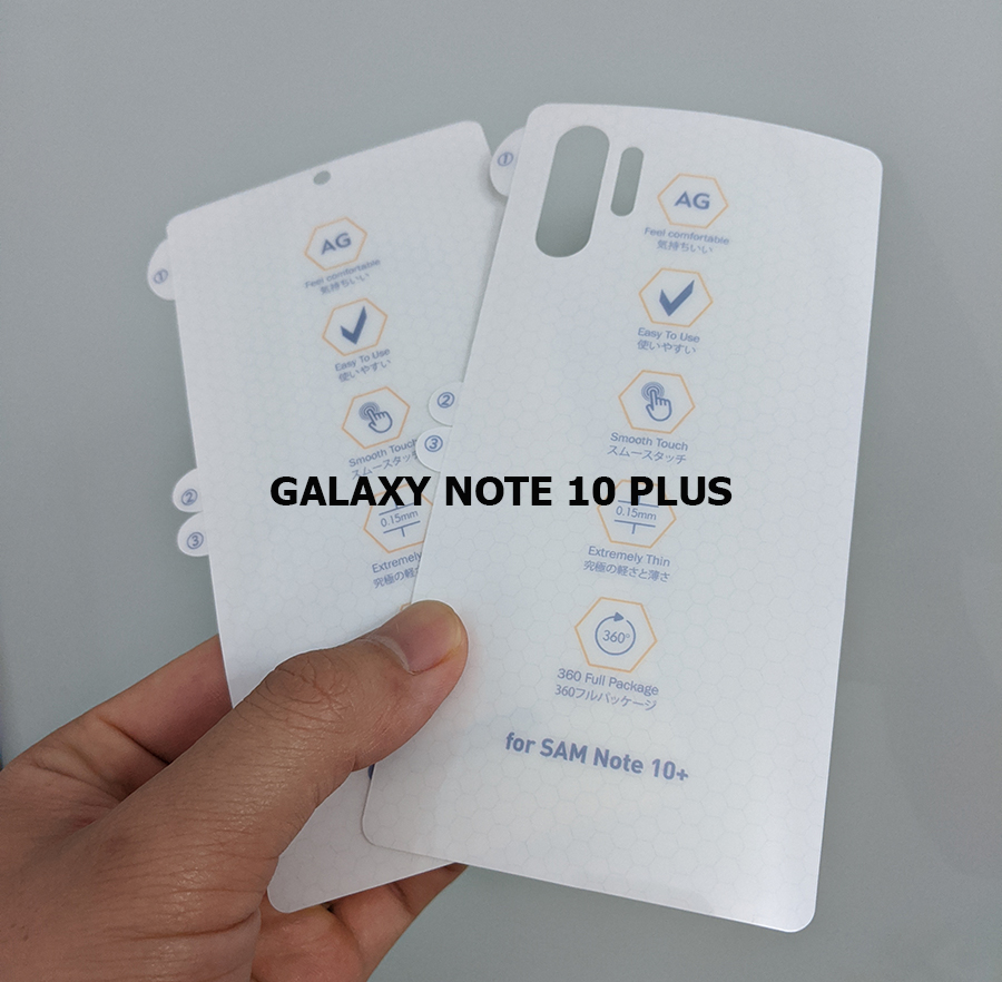 Miếng dán PPF nhám Samsung Galaxy Note 10 Plus chống trầy xước hai mặt