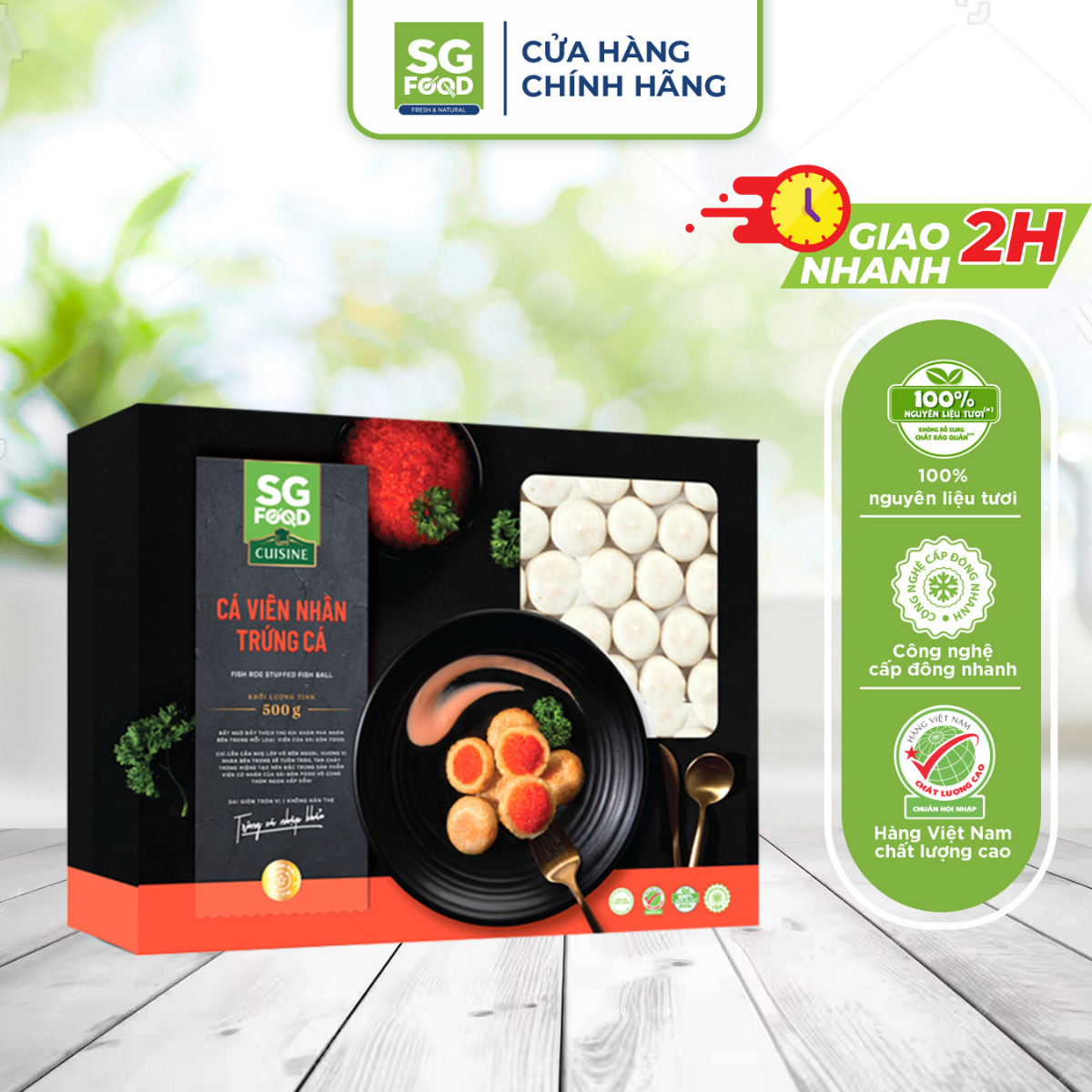 Cá Viên SG Food Nhân Trứng Cá 500g