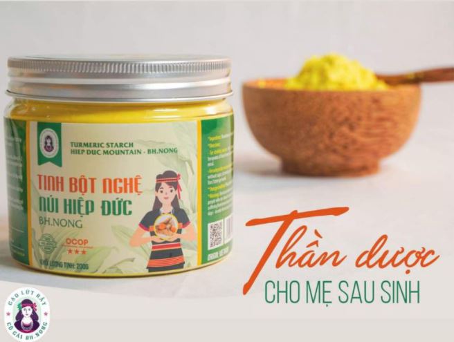 Tinh Bột Nghệ Núi Bhnong nguyên chất - Tinh bột nghệ Bhnong 200g