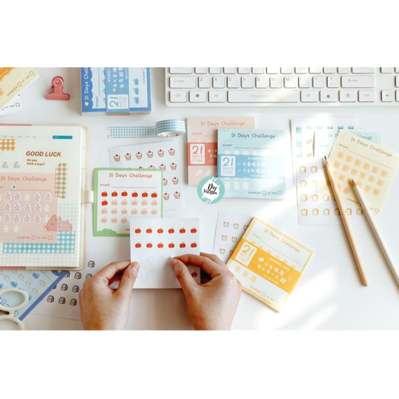 Giấy note kế hoạch 21 ngày
