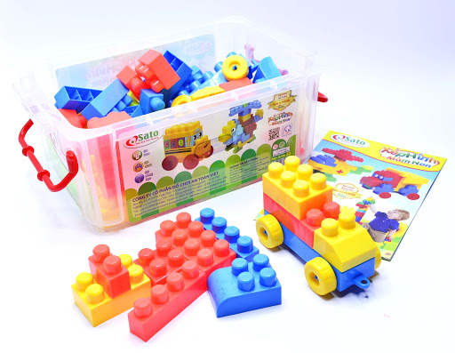 Hộp Xếp Hình Mầm Non 68 Chi Tiết - Đồ Chơi An Toàn Sato