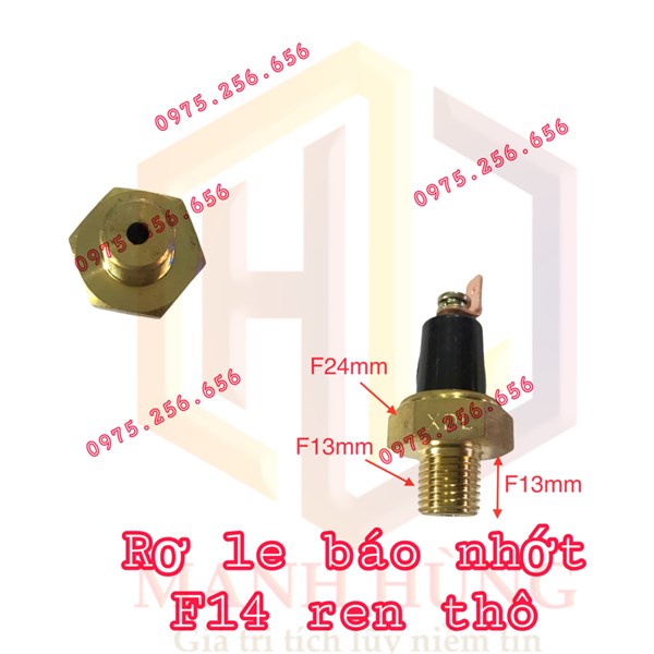 Rơ Le Báo nhớt ren thô phi 14 TH6T phụ tùng máy nông nghiệp phụ tùng ô tô