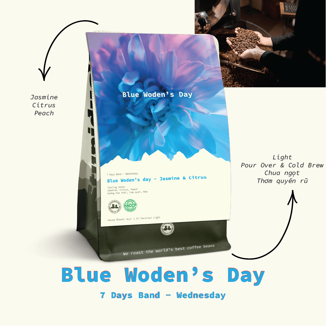 Cà Phê Blue Woden's Day Jasmine & Citrus ( Wednesday) - Stupiducks Specialty Coffee ( SSC Roaster)