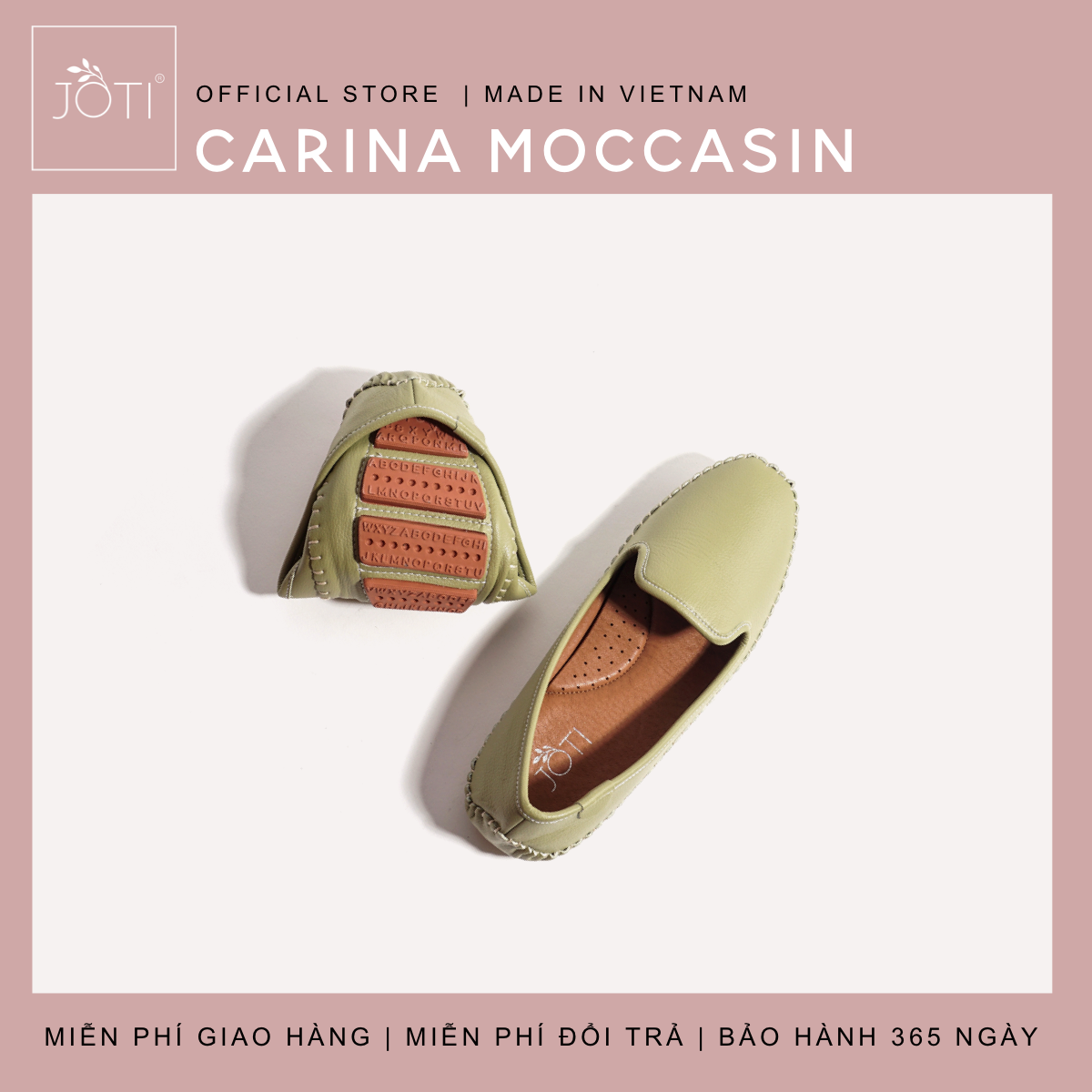 JOTI Giày Mọi Nữ Cao Cấp Carina Moccasins 3220AU0 2020 - Mềm Êm Đế Cao Su Dẻo Nhẹ - Mang Đi Làm Dạo Phố Du Lịch