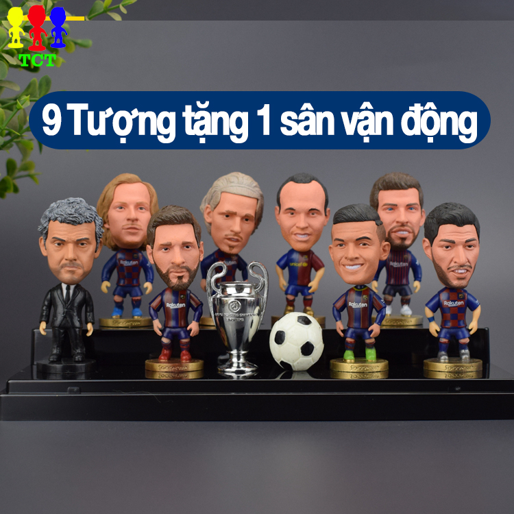 Tượng cầu thủ Barcelona Messi Suarez  Iniesta Xavi Neymar