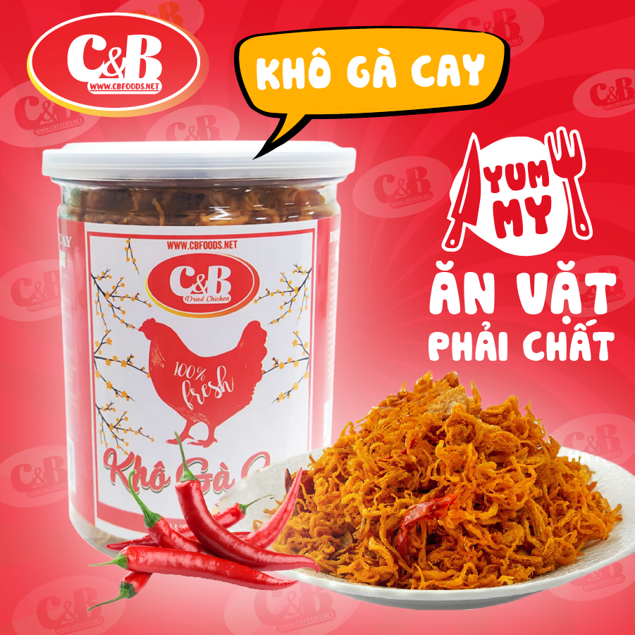 Khô gà cay c&b - hộp 150g